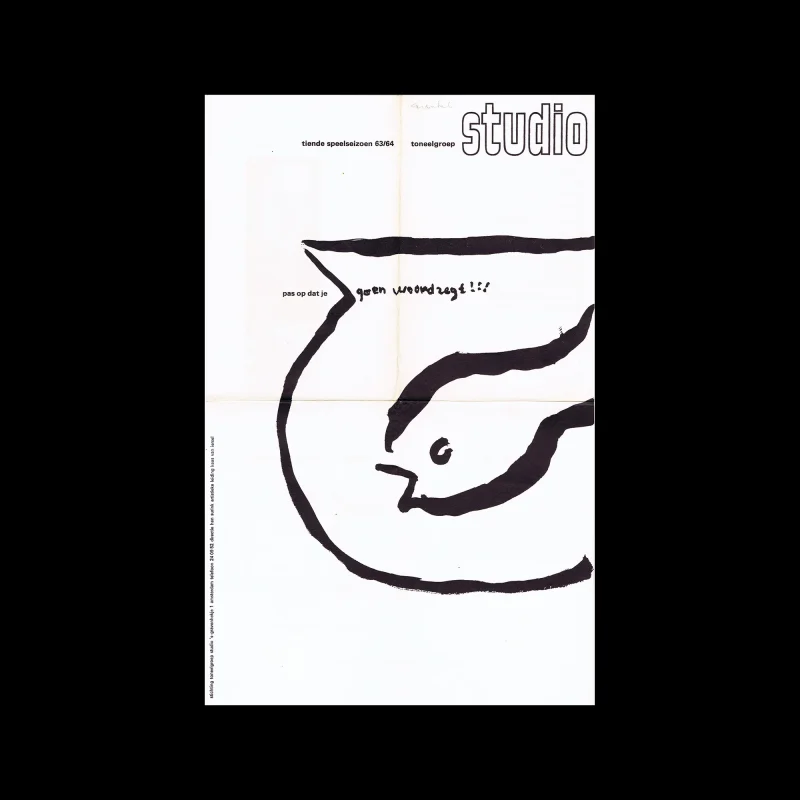 tiende speelseizoen, Brochure, The Studio, 1964 Designed by Jan Bons
