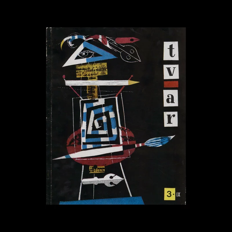 TVAR, Industrial Art and Popular Creation, 03, 1958. Cover design by Dobroslav Vondrouš