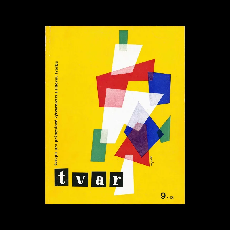 TVAR, Industrial Art and Popular Creation, 09, 1958. Cover design by Milan Mejstrik