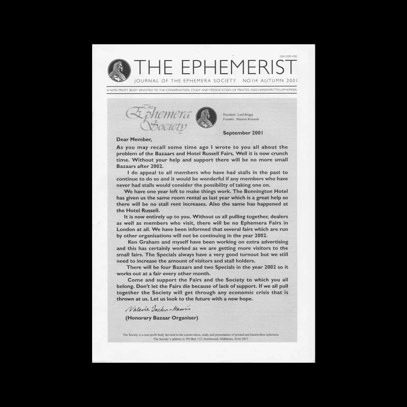 The Ephemerist, No 114, Autumn 2001