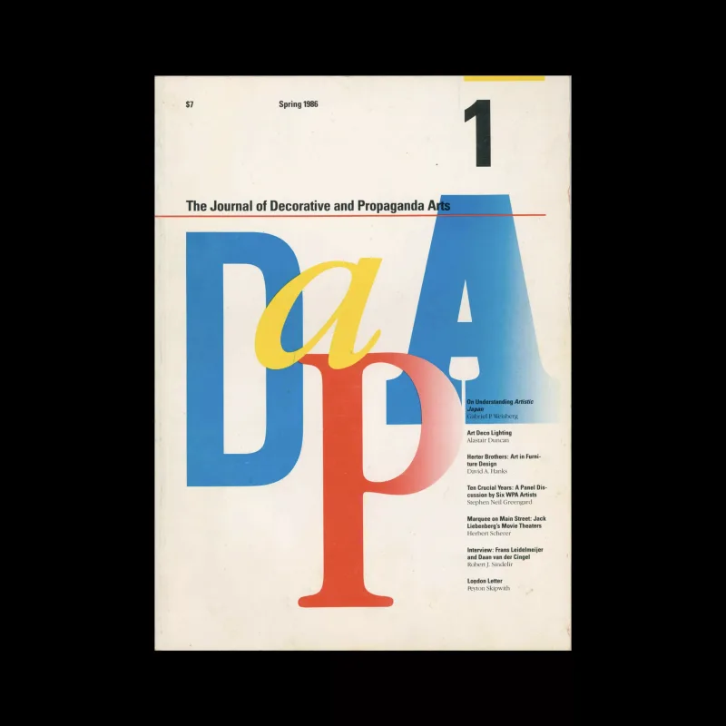 The Journal of Decorative and Propaganda Arts 01, Spring 1986