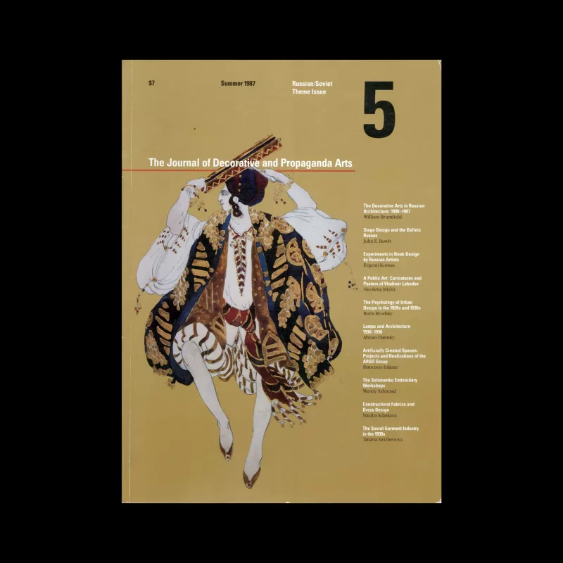 The Journal of Decorative and Propaganda Arts 05, Russian:Soviet Theme Issue, Summer 1987