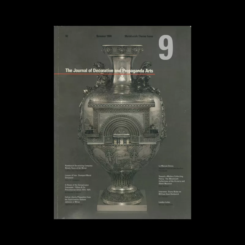 The Journal of Decorative and Propaganda Arts 09, Metalwork Theme Issue, Summer 1988