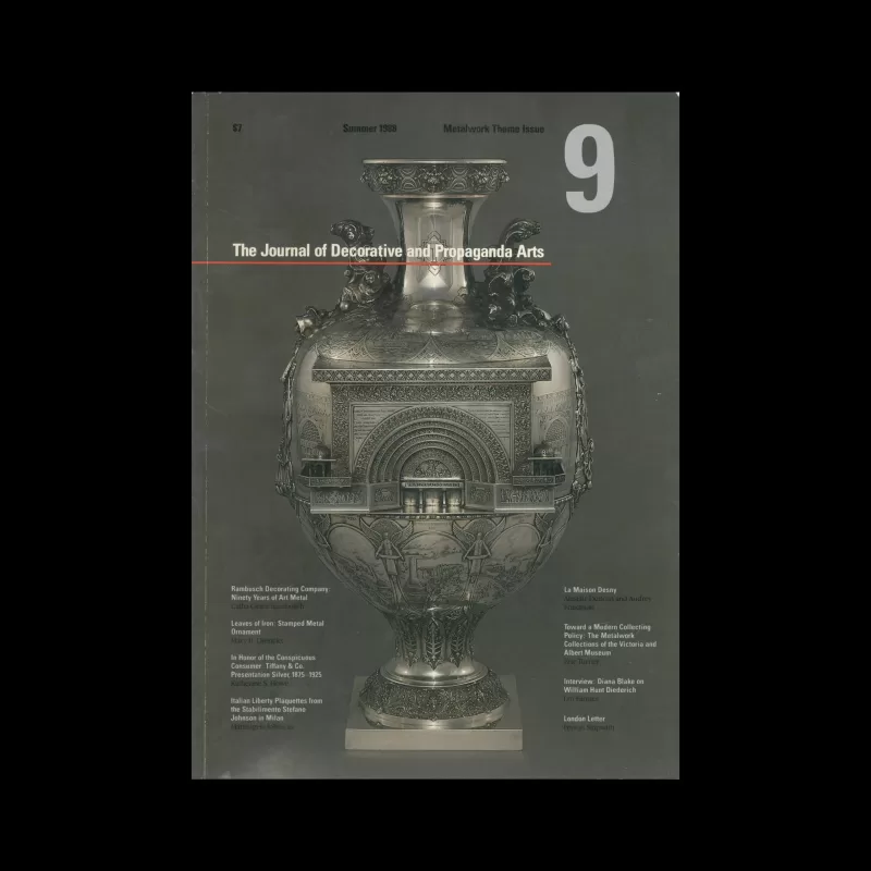 The Journal of Decorative and Propaganda Arts 09, Metalwork Theme Issue, Summer 1988