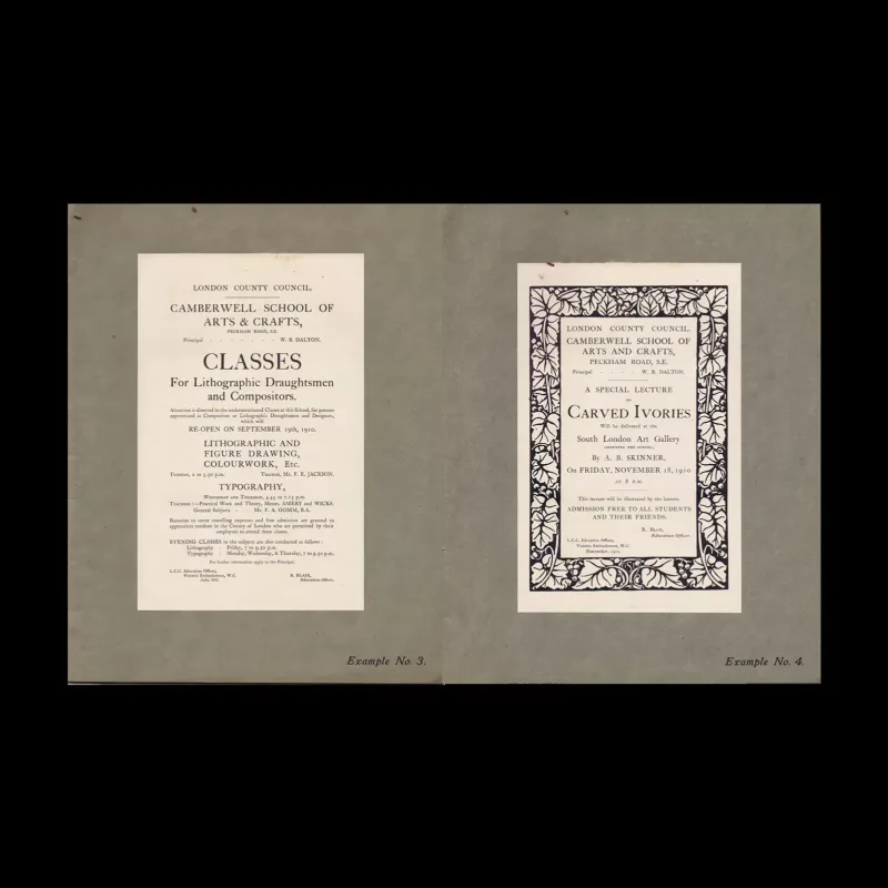 The Student Work of The Polytechnic School of Printing, London, 1910
