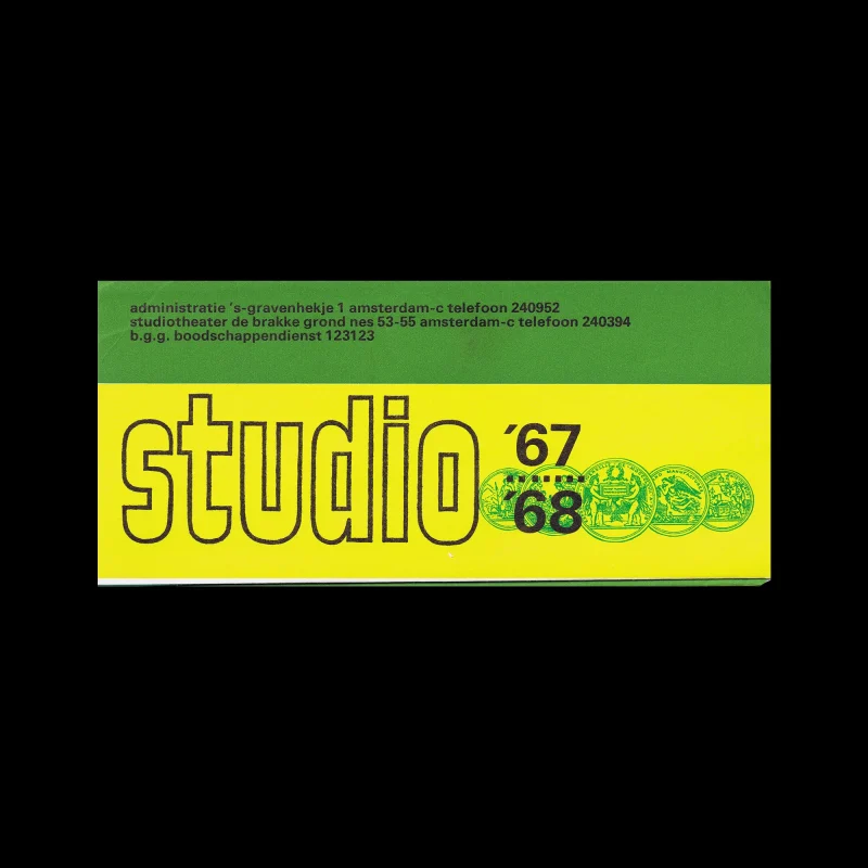 The Studio, Programme 1967-68. Designed by Jan Bons