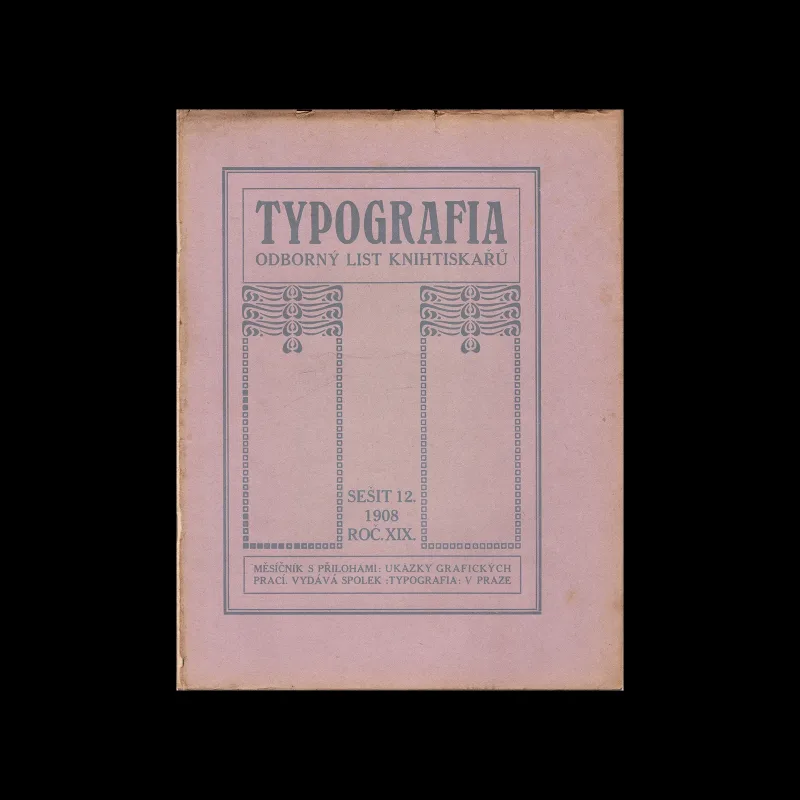 Typografia, ročník 19, 12, 1908