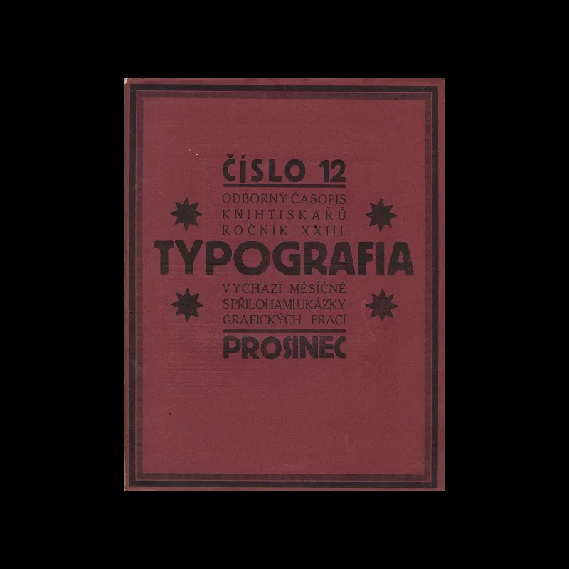 Typografia, ročník 23, 12, 1912