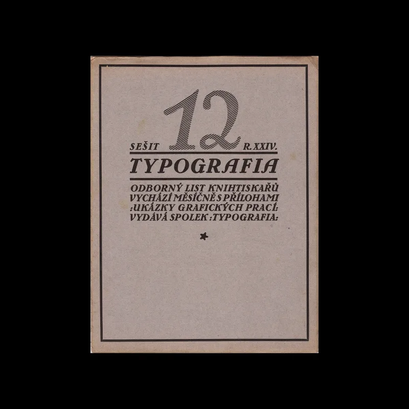 Typografia, ročník 24, 12, 1913