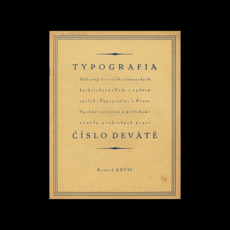 Typografia, ročník 27, 09, 1920