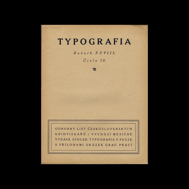 Typografia, ročník 28, 10, 1921Typografia, ročník 28, 10, 1921