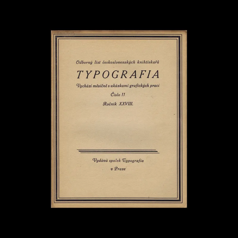 Typografia, ročník 28, 11, 1921