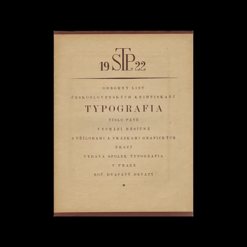 Typografia, ročník 29, 05, 1922