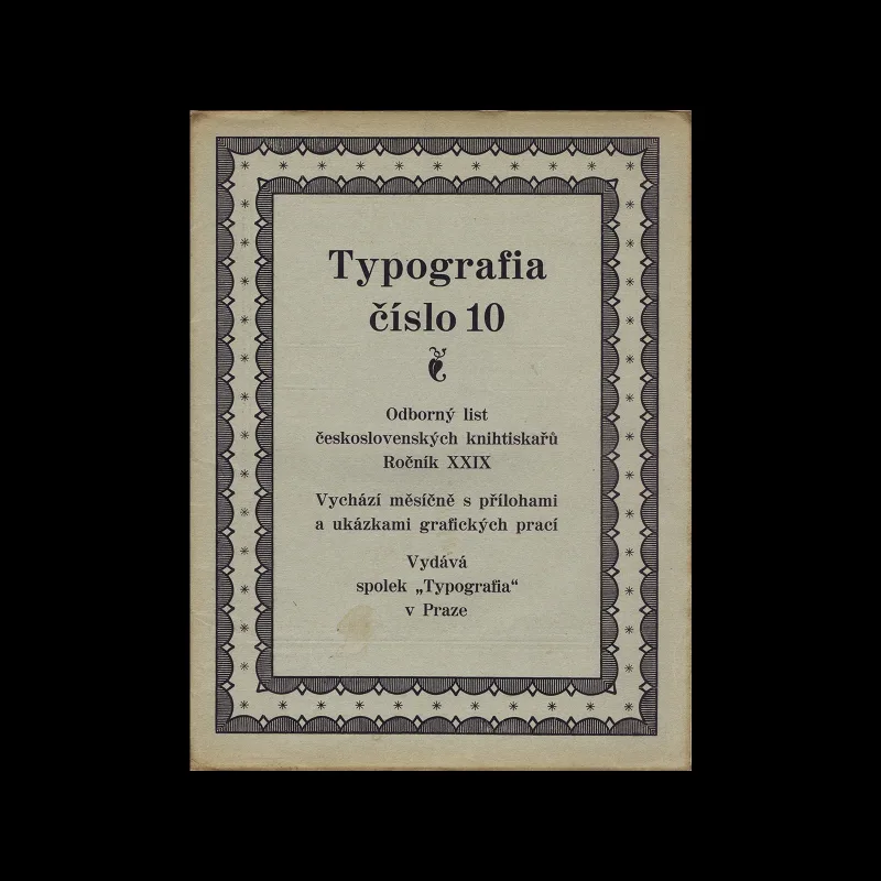 Typografia, ročník 29, 10, 1922