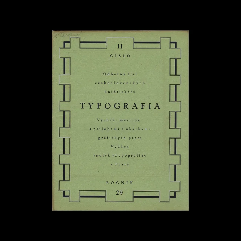 Typografia, ročník 29, 11, 1922