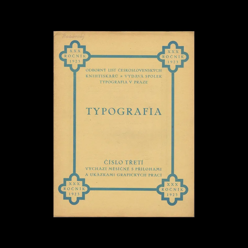 Typografia, ročník 30, 03, 1923