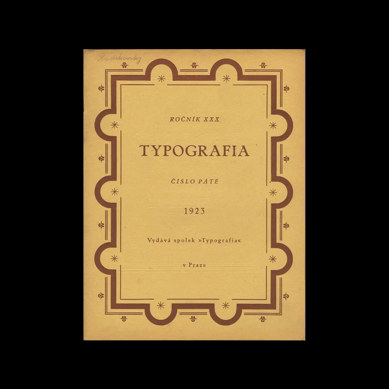 Typografia, ročník 30, 05, 1923