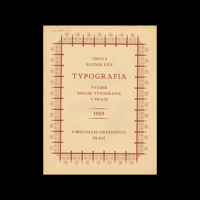 Typografia, ročník 30, 08, 1923