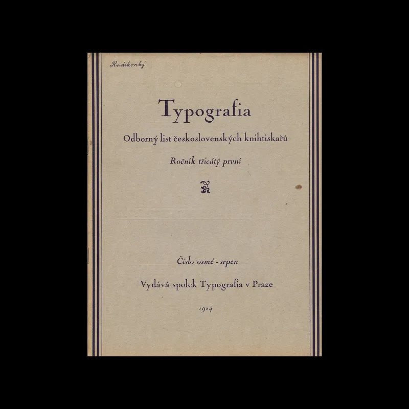 Typografia, ročník 31, 08, 1924