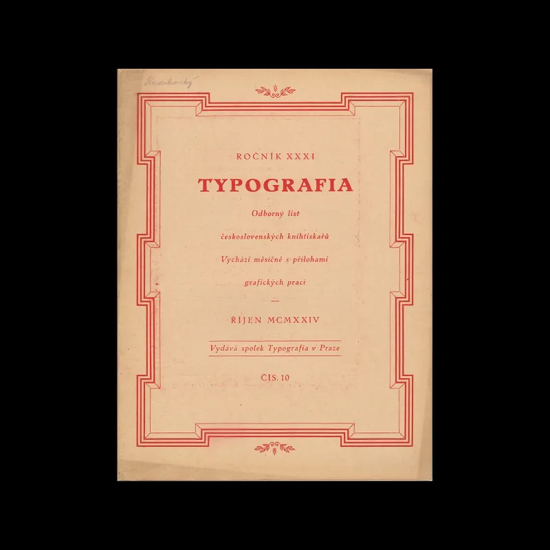 Typografia, ročník 31, 10, 1924