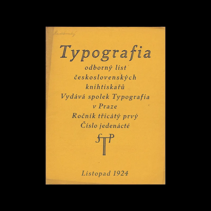 Typografia, ročník 31, 11, 1924