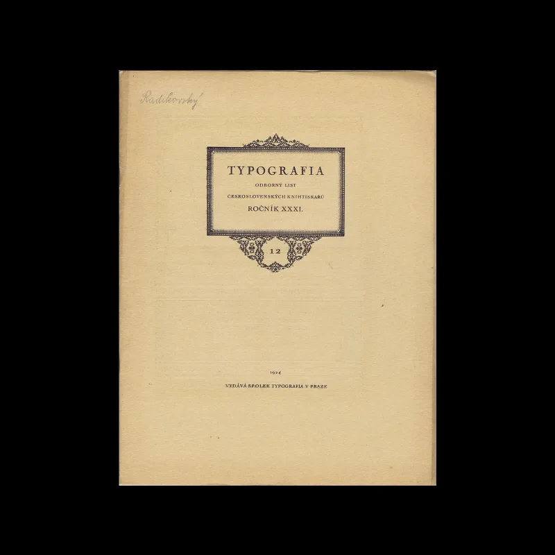 Typografia, ročník 31, 12, 1924