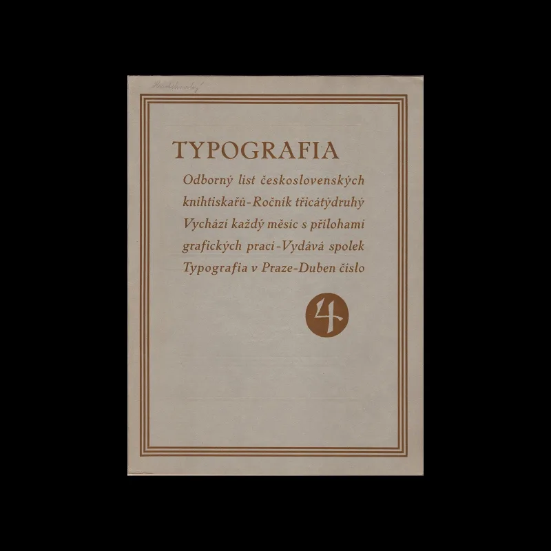 Typografia, ročník 32, 04, 1925