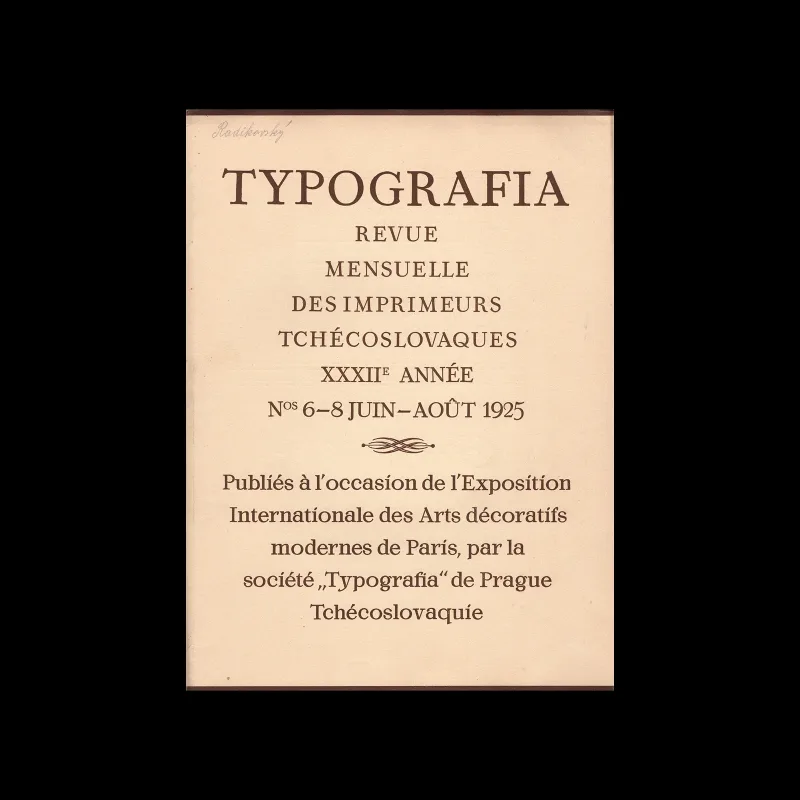 Typografia, ročník 32, 06-08, 1925