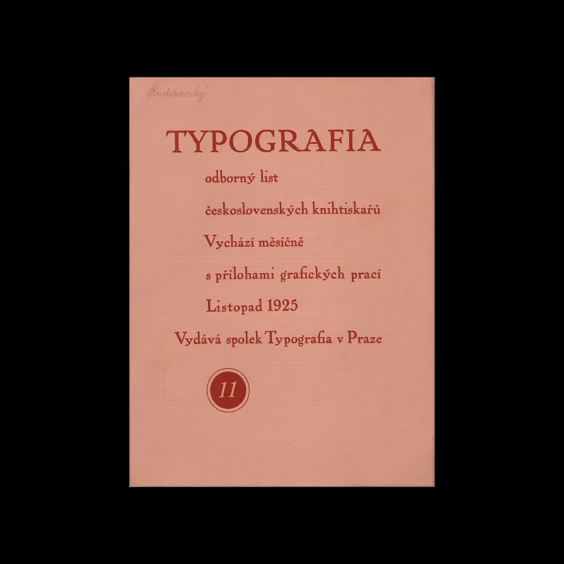 Typografia, ročník 32, 11, 1925