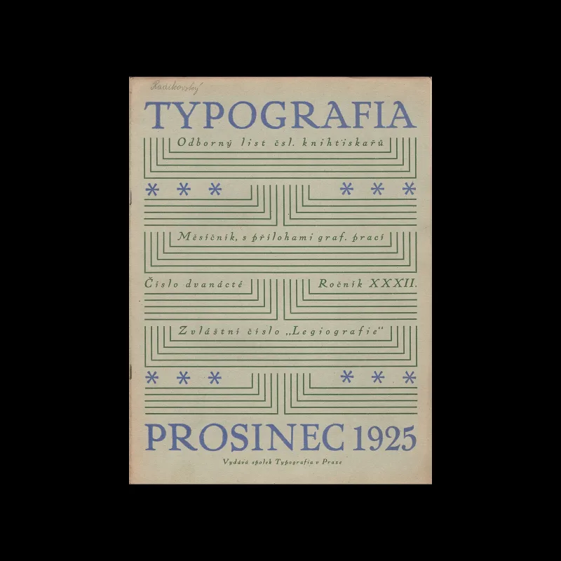 Typografia, ročník 32, 12, 1925
