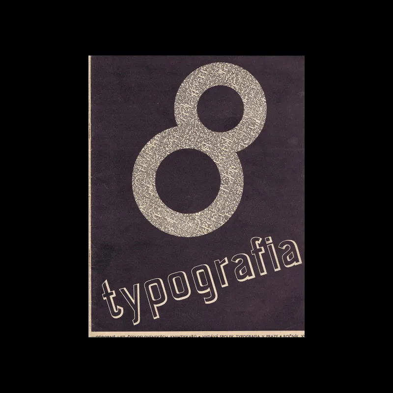 Typografia, ročník 41, 08, 1934. Cover design by Josef Volráb