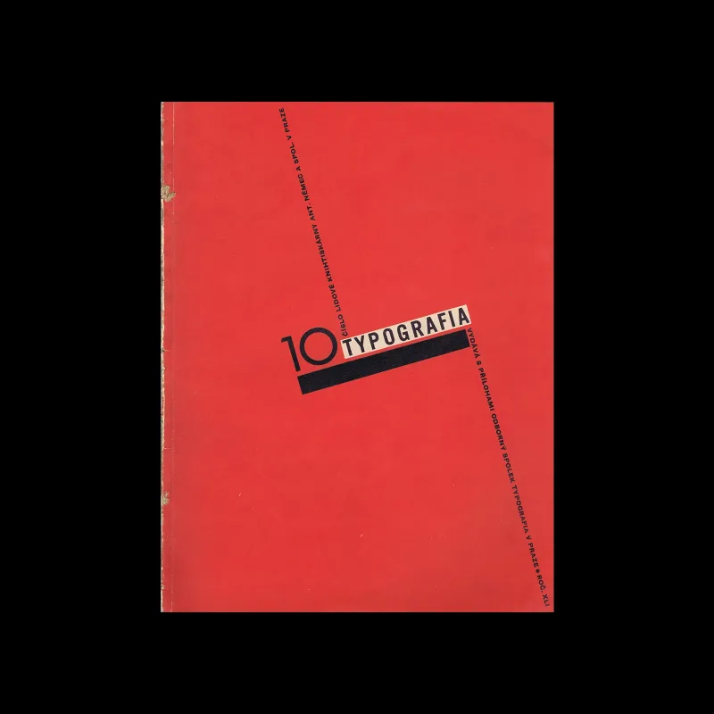 Typografia, ročník 41, 10, 1934. Cover design by A. Štork