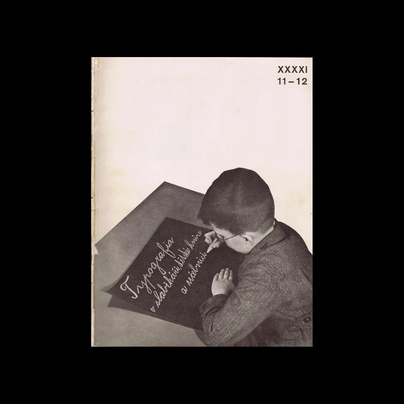 Typografia, ročník 41, 11-12, 1934. Cover design by St. Maršo