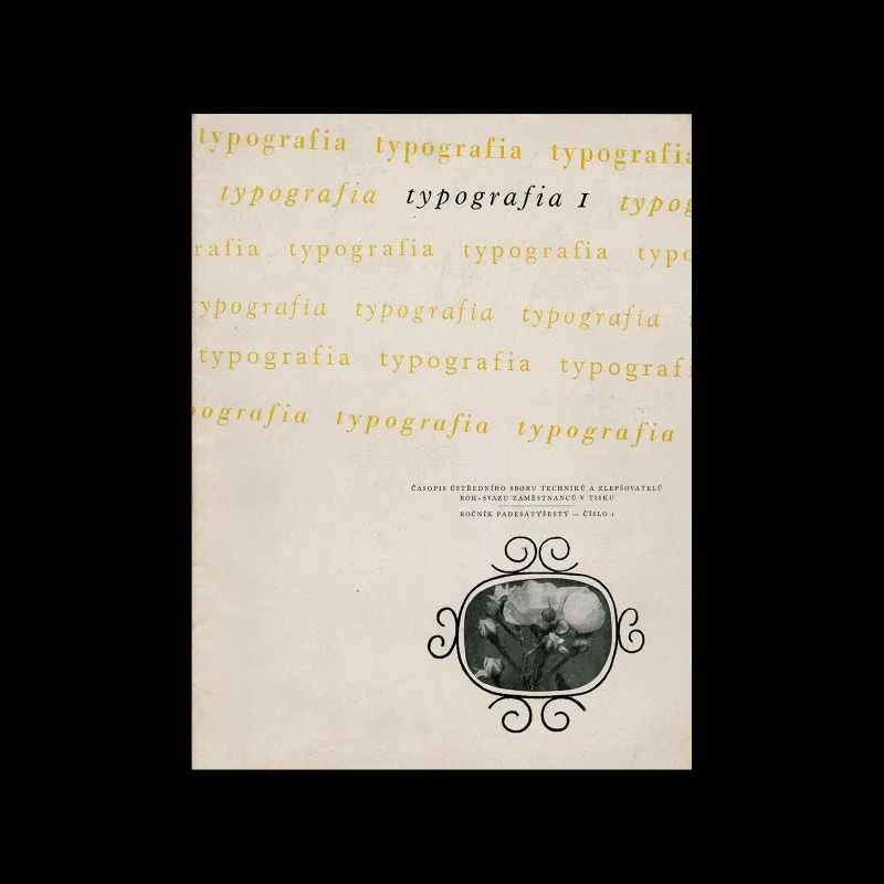 Typografia, ročník 56, 01, 1953. Cover design by Oldřich Hlavsa.