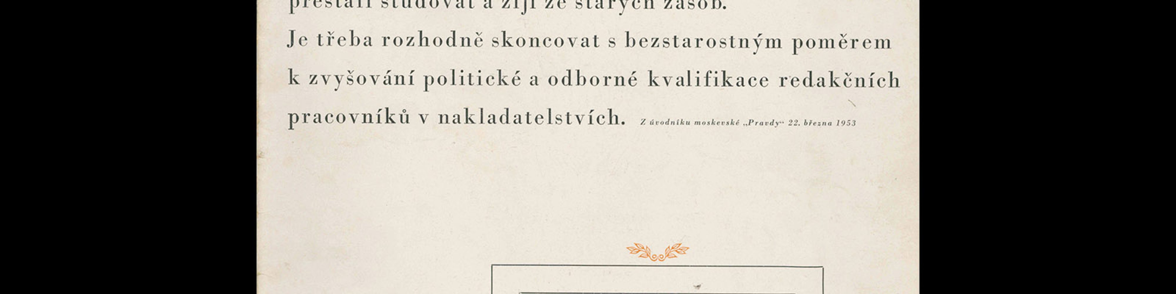 Typografia, ročník 56, 06, 1953. Cover design by Oldřich Hlavsa