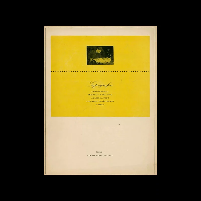 Typografia, ročník 56, 11, 1953. Cover design by Oldřich Hlavsa