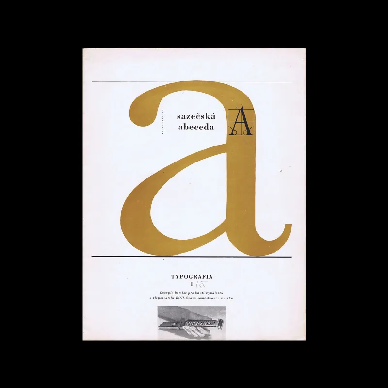 Typografia, ročník 57, 01, 1954. Cover by Oldřich Hlavsa