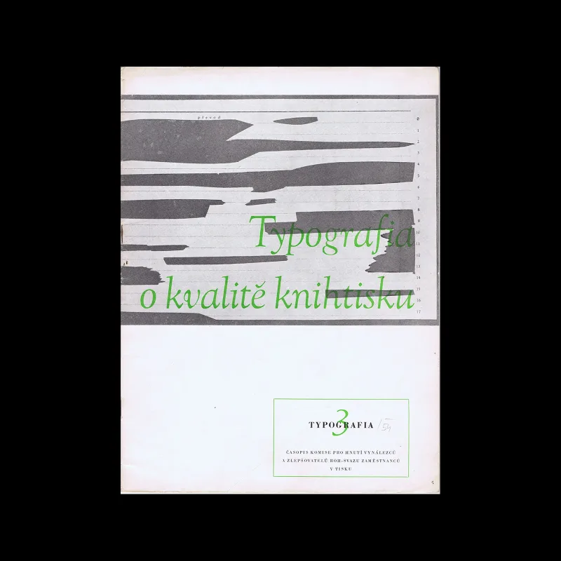 Typografia, ročník 57, 03, 1954. Cover design by Josef Hanzl