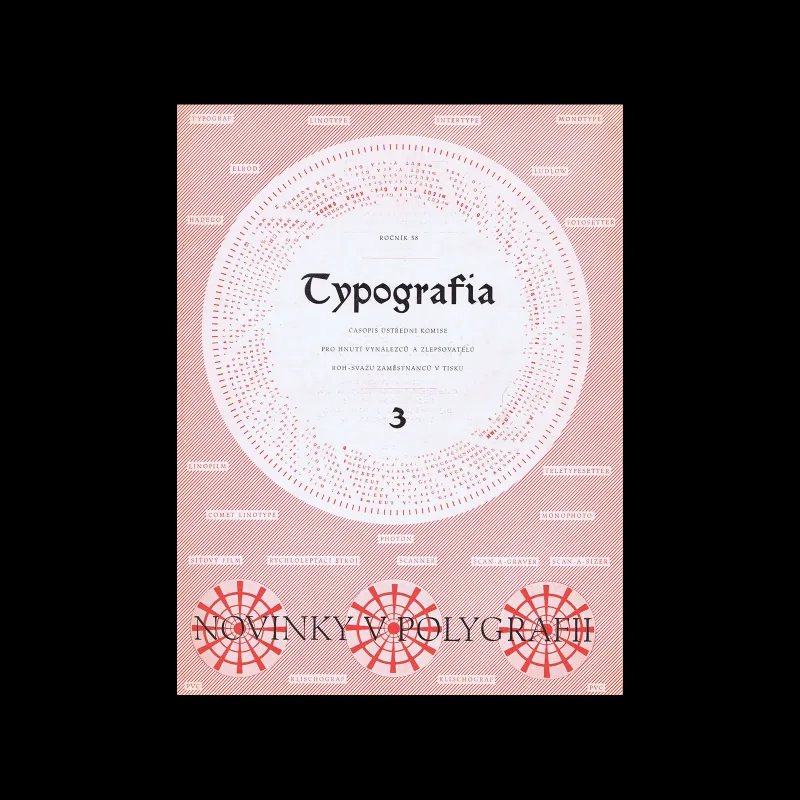 Typografia, ročník 58, 03, 1955. Cover design by Jaroslav Stříbrný