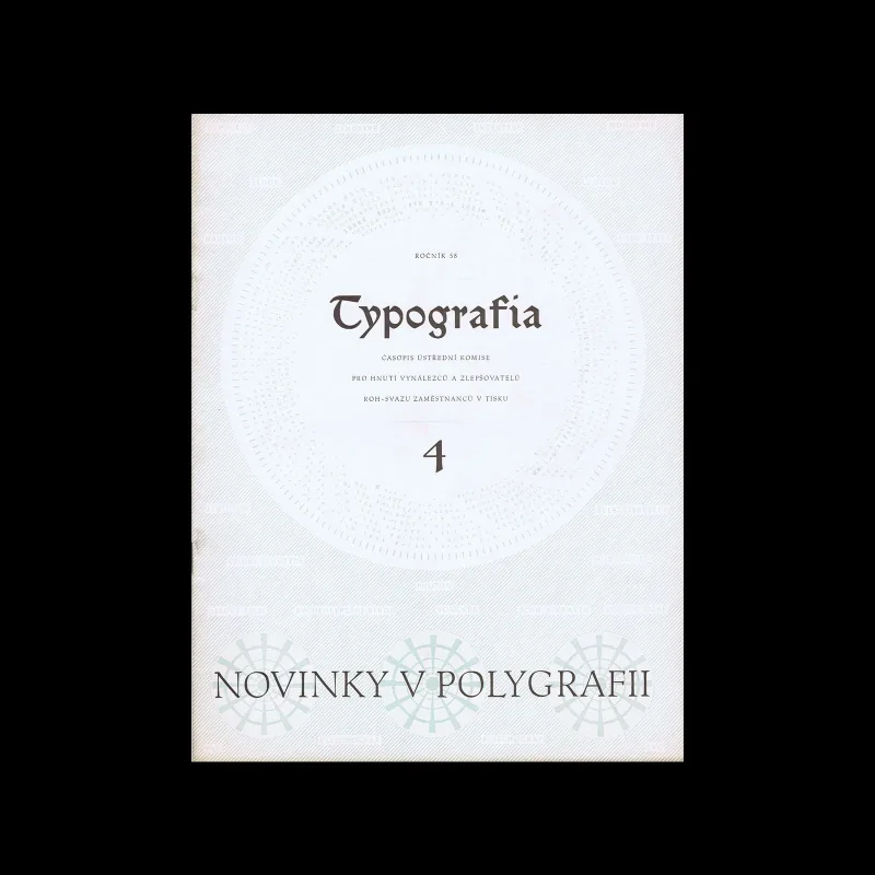 Typografia, ročník 58, 04, 1955. Cover design by Jaroslav Stříbrný