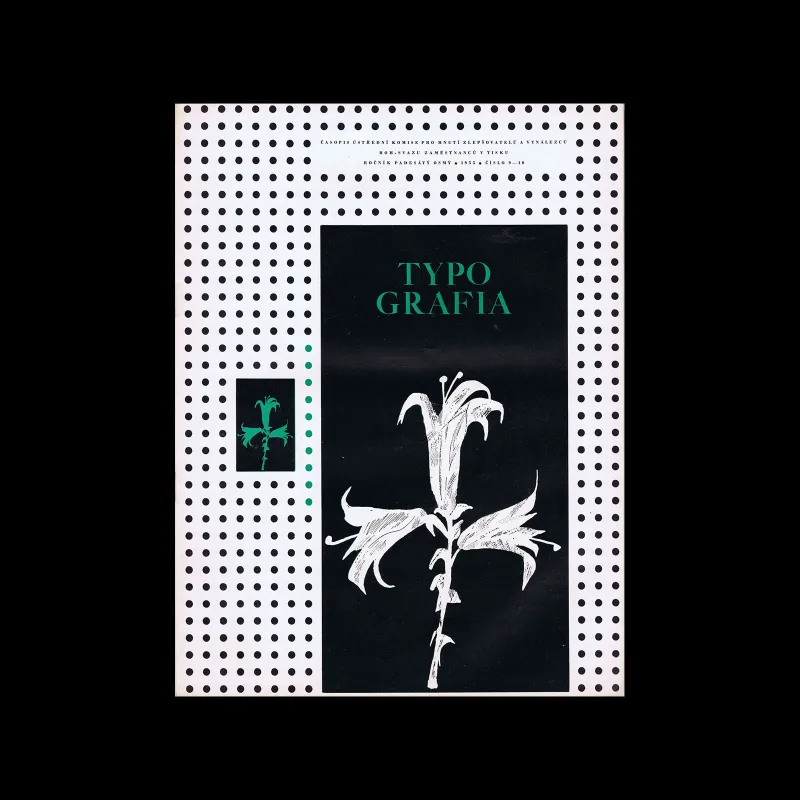 Typografia, ročník 58, 09-10, 1955. Cover design by Oldřich Hlavsa