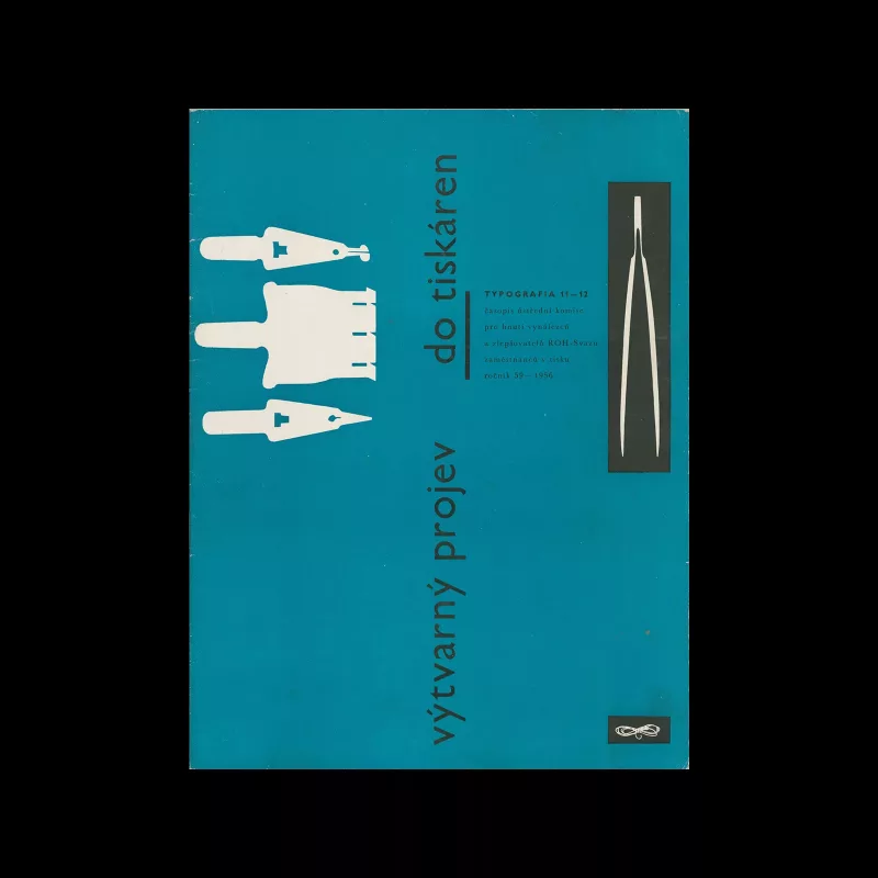 Typografia, ročník 59, 11-12, 1956. Cover design by Oldřich Hlavsa