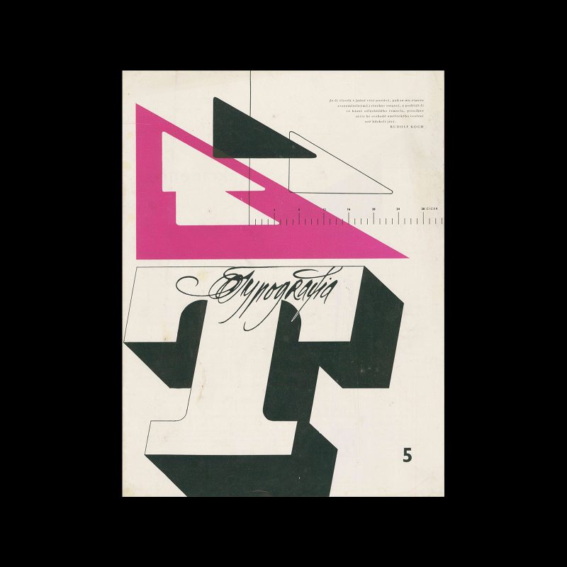 Typografia, ročník 60, 05, 1957. Cover design by Oldřich Hlavsa
