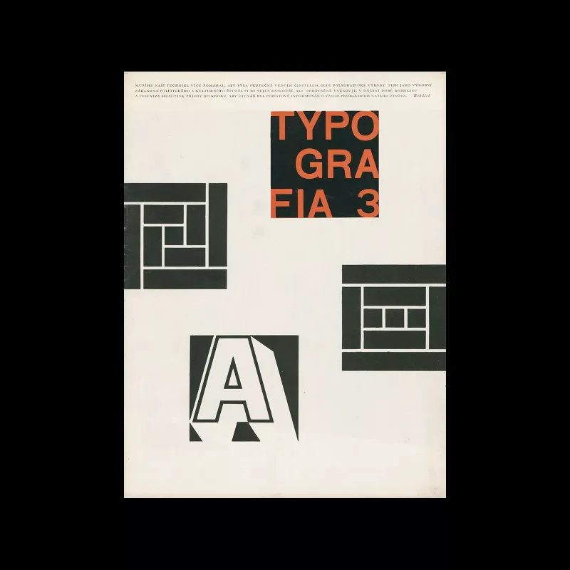 Typografia, ročník 61, 03, 1958. Cover design by Oldřich Hlavsa