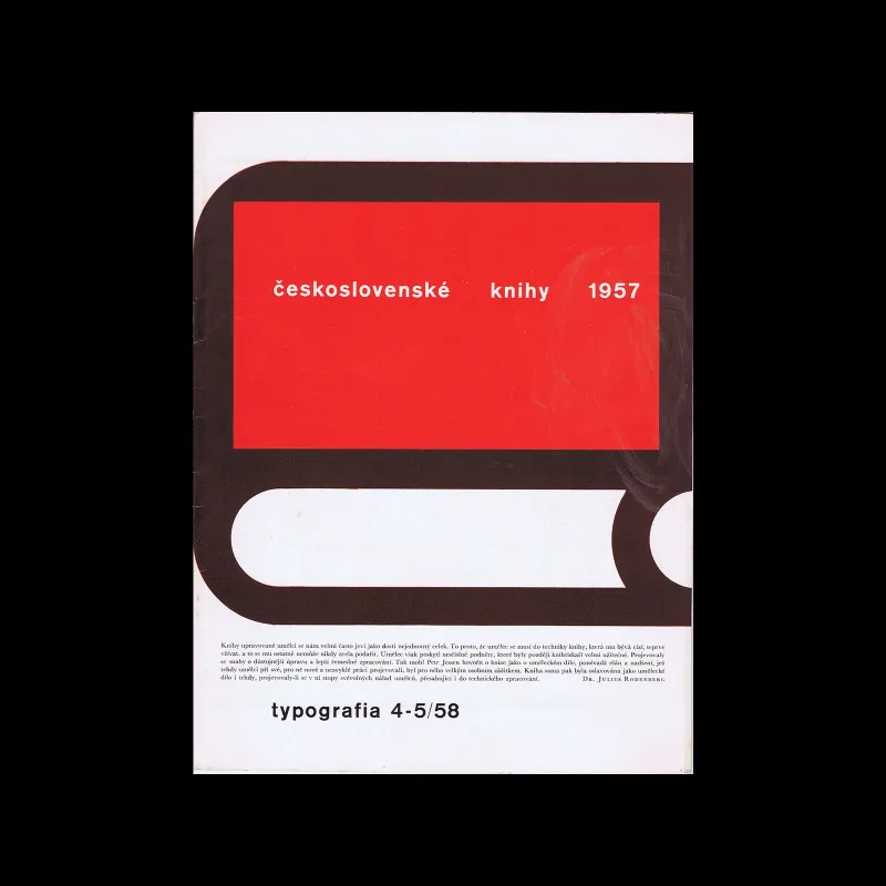 Typografia, ročník 61, 04-05, 1958. Cover design by Oldřich Hlavsa
