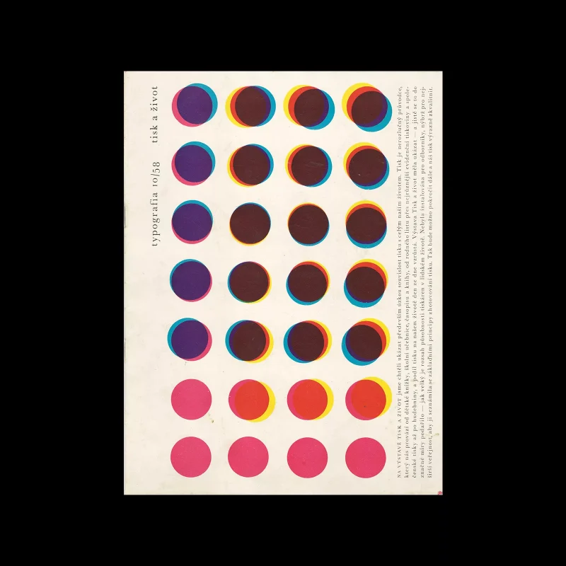 Typografia, ročník 61, 10, 1958. Cover design by Oldřich Hlavsa