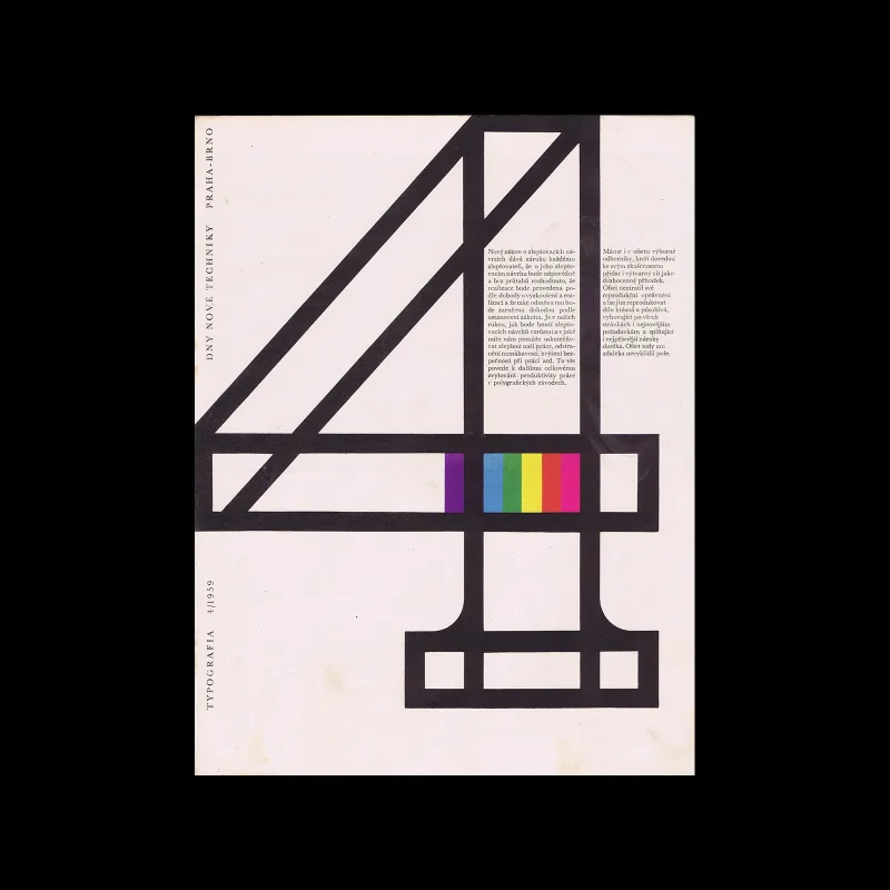 Typografia, ročník 62, 04, 1959. Cover design by Oldřich Hlavsa