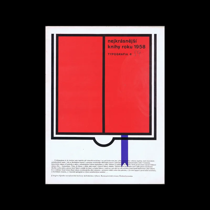 Typografia, ročník 62, 06, 1959. Cover design by Oldřich Hlavsa