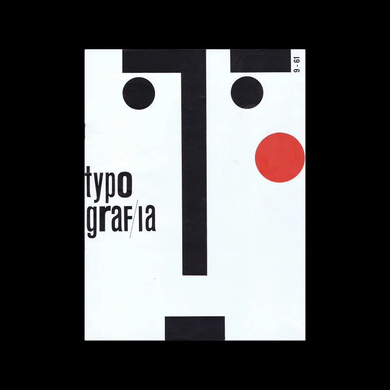 Typografia, ročník 64, 09, 1961. Cover design by Oldřich Hlavsa