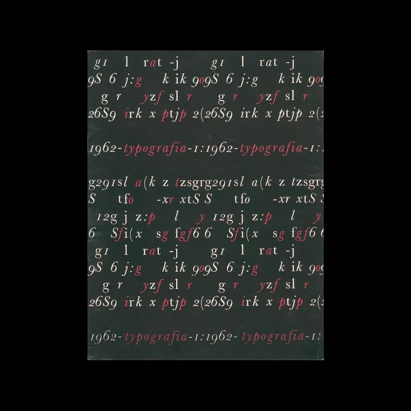 Typografia, ročník 65, 01, 1962. Cover design by Josef Sonberg
